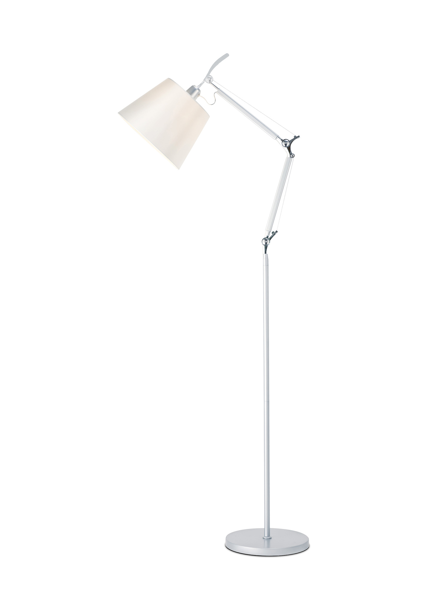 D0235  Karis 165cm Floor Lamp 1 Light Silver, Polished Chrome